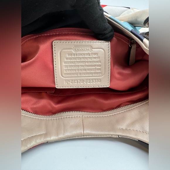 Coach Ashley Op Art Scarf Satchel / Shoulder Bag | Good Used Condition - Picture 13 of 15